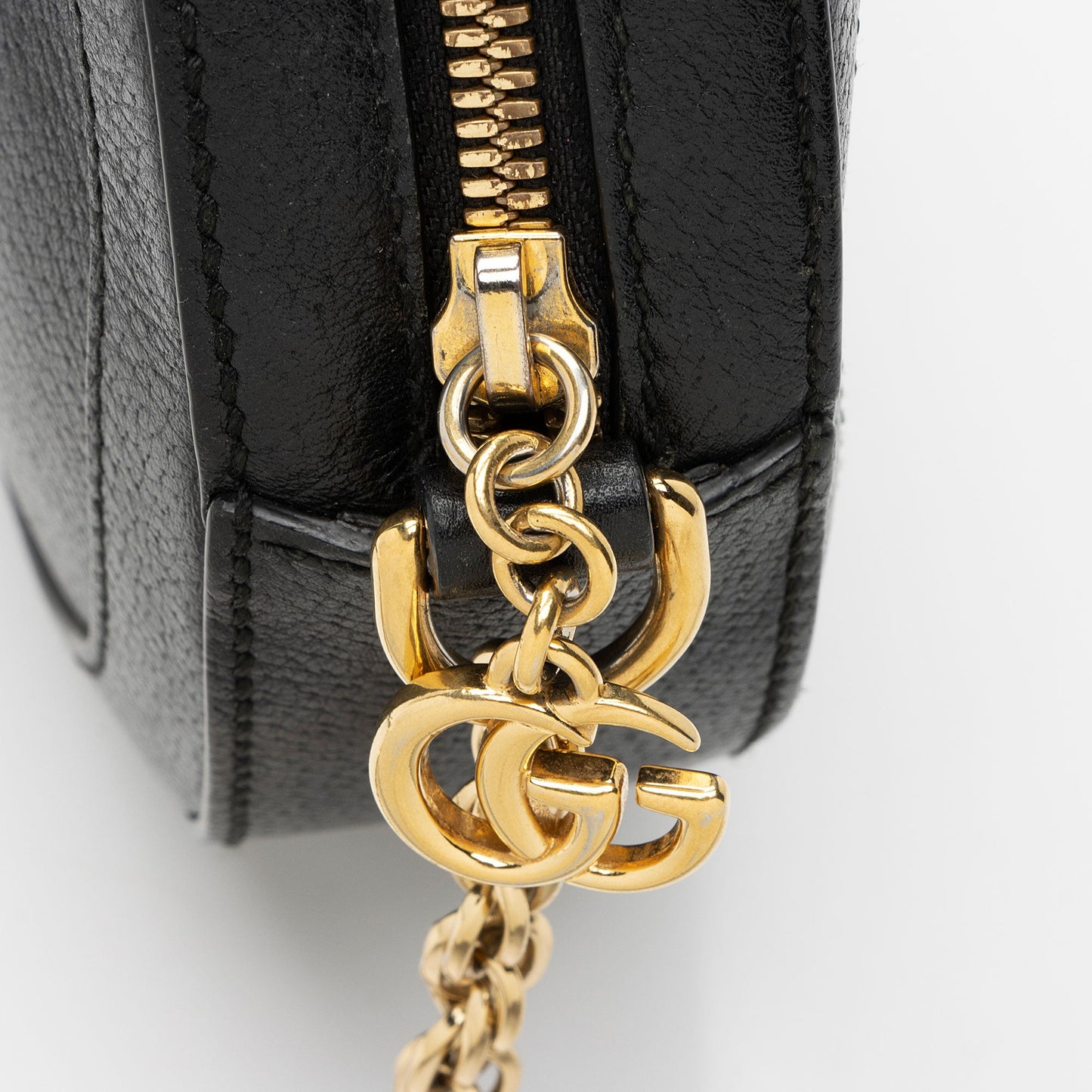 Gucci Leather Ophidia Round Mini Shoulder Bag