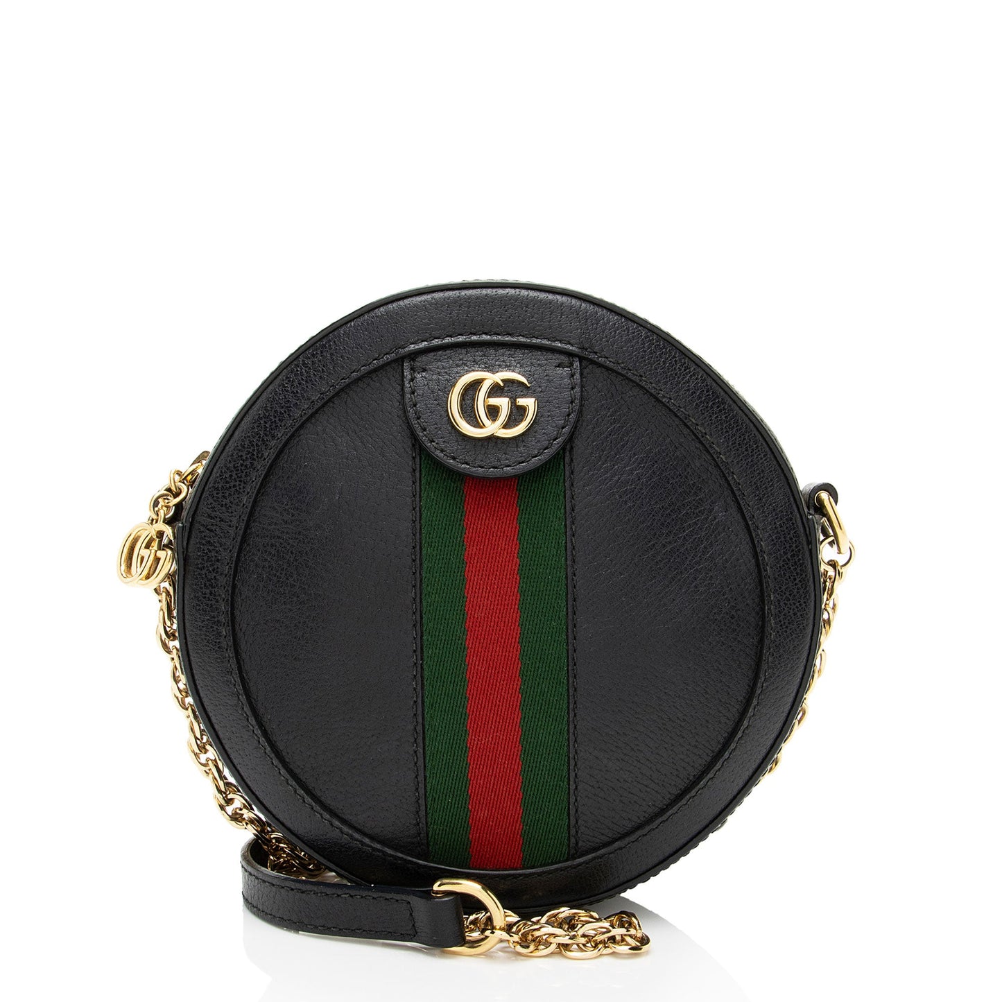 Gucci Leather Ophidia Round Mini Shoulder Bag