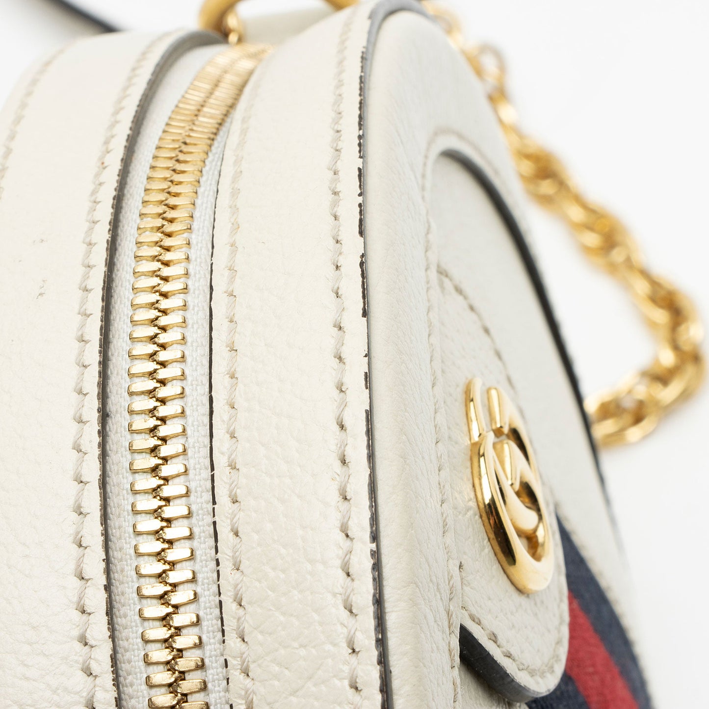 Gucci Leather Ophidia Round Mini Shoulder Bag