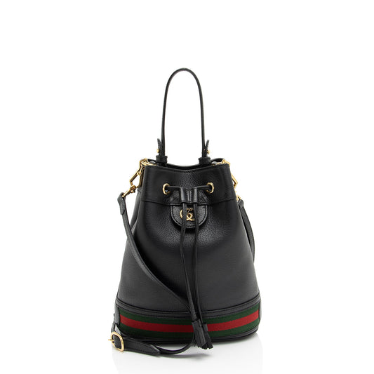 Gucci Leather Ophidia Small Bucket Bag (SHF-xMZSzx)