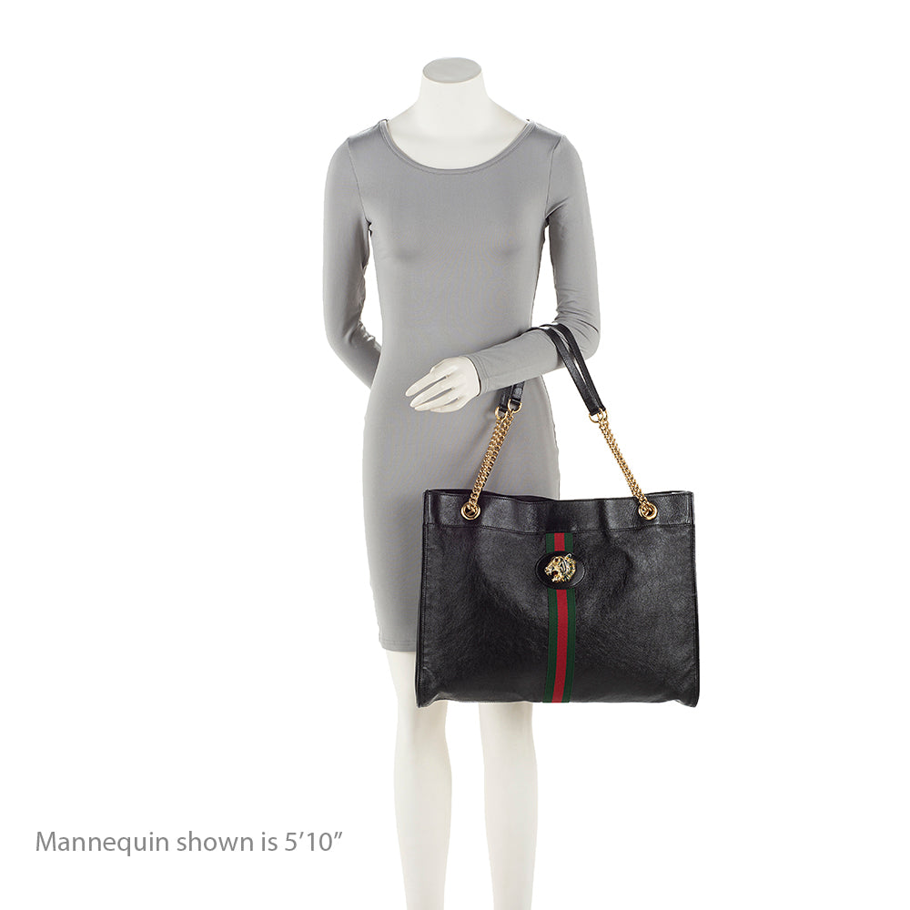 Gucci Leather Rajah Large Tote (SHF-Vvlw5M)