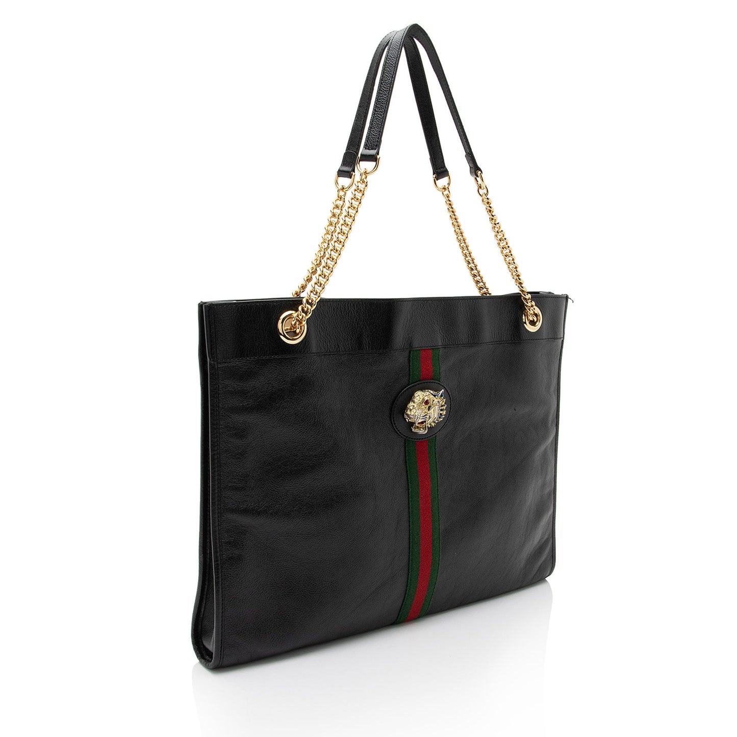 Gucci Leather Rajah Large Tote (SHF-Vvlw5M)