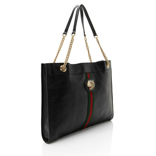 Gucci Leather Rajah Large Tote