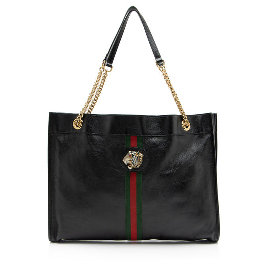 Gucci Leather Rajah Large Tote