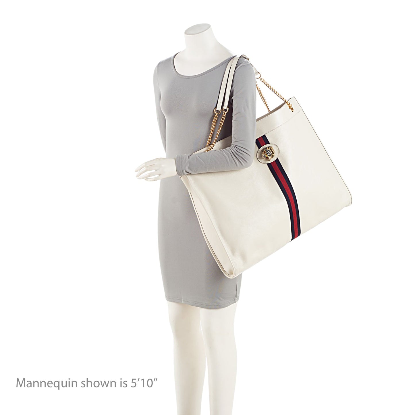 Gucci Leather Rajah Maxi Tote (SHF-rKkXgP)