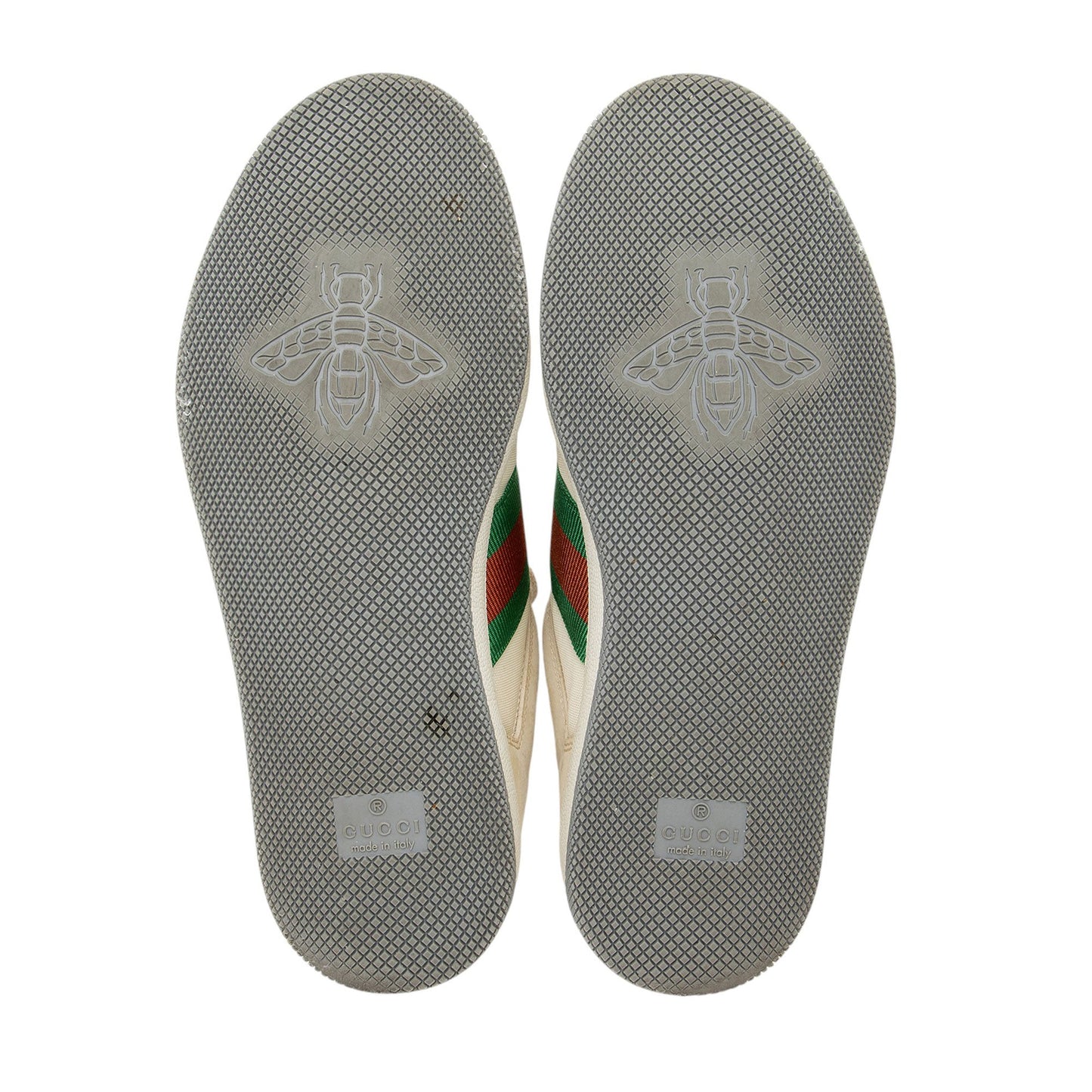 Gucci Leather Web Screener Sneakers - Size 5.5 / 35.5