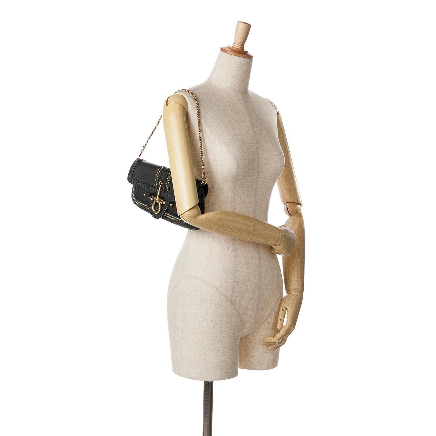 Gucci Leather Snaffle Bit Chain Shoulder Bag (SHG-wpK4Mh)