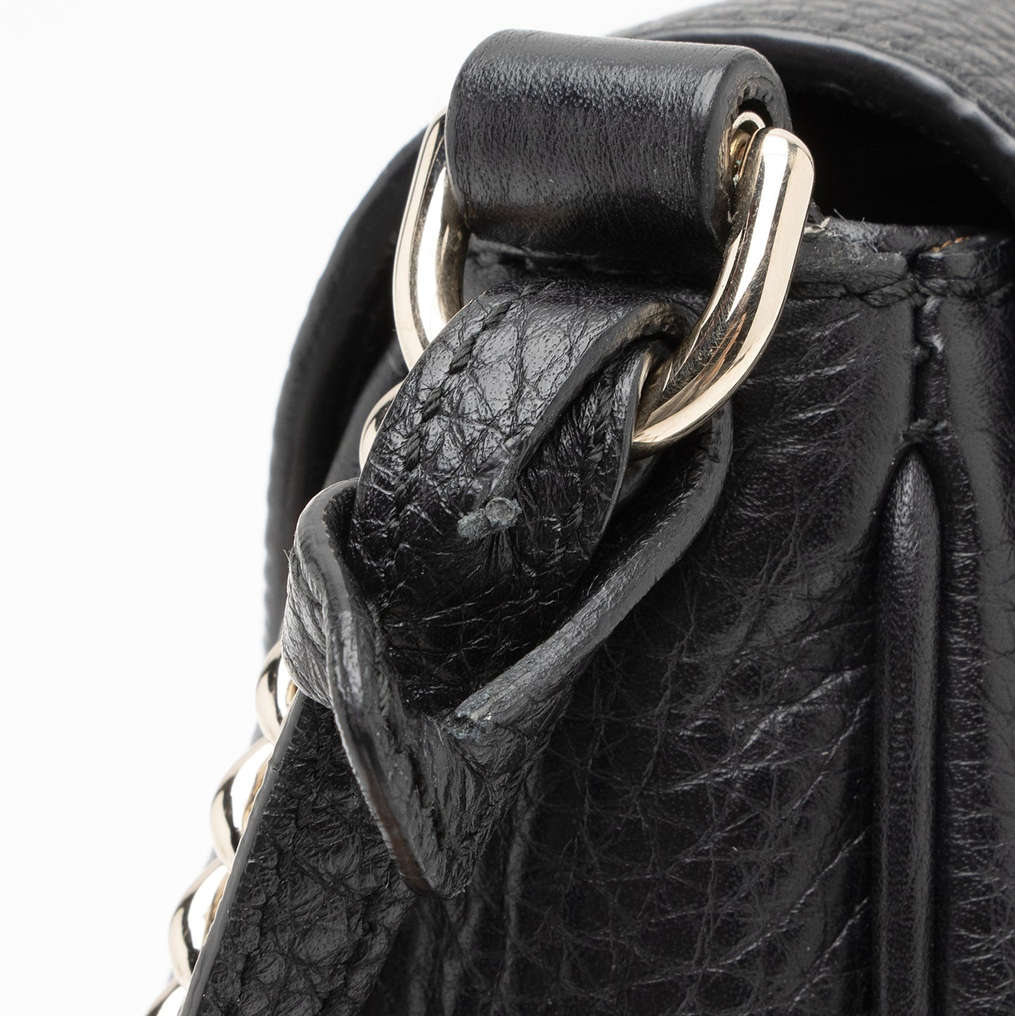 Gucci Leather Soho Flap Shoulder Bag (SHF-toSbyd)