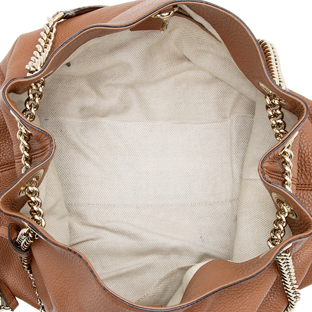 Gucci Leather Soho Medium Shoulder Bag (SHF-16769)