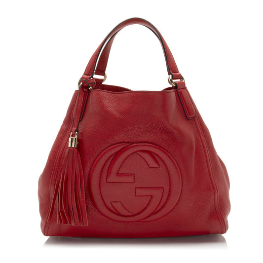 Gucci Leather Soho Medium Tote (SHF-hElGf2)
