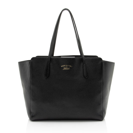 Gucci Leather Swing Medium Tote (SHF-b8kgN9)
