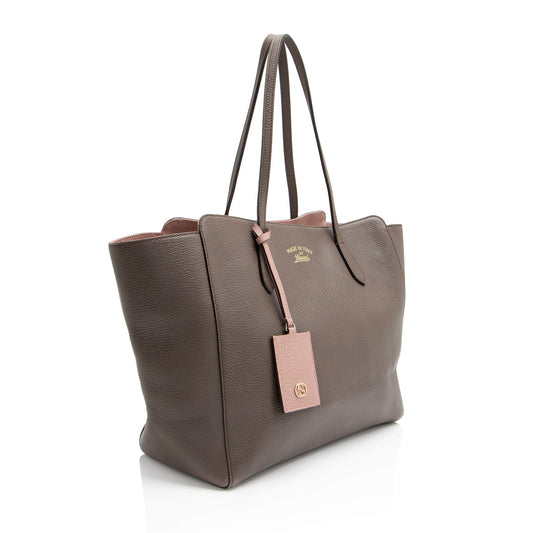 Gucci Leather Swing Medium Tote