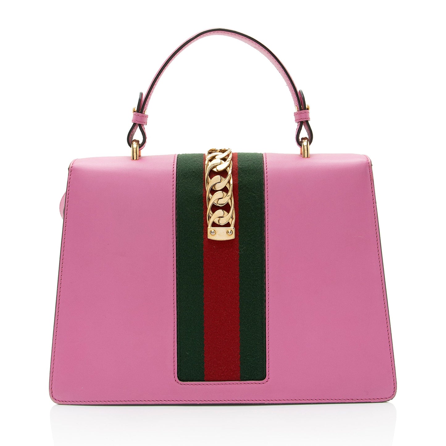 Gucci Leather Sylvie Medium Top Handle (SHF-h0LvZF)