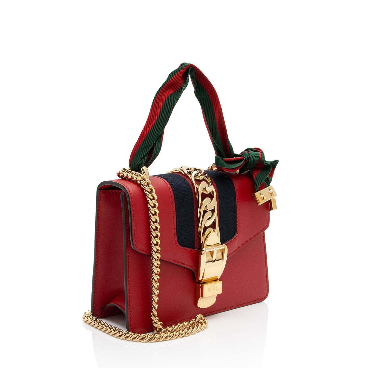 Gucci Leather Sylvie Mini Chain Bag