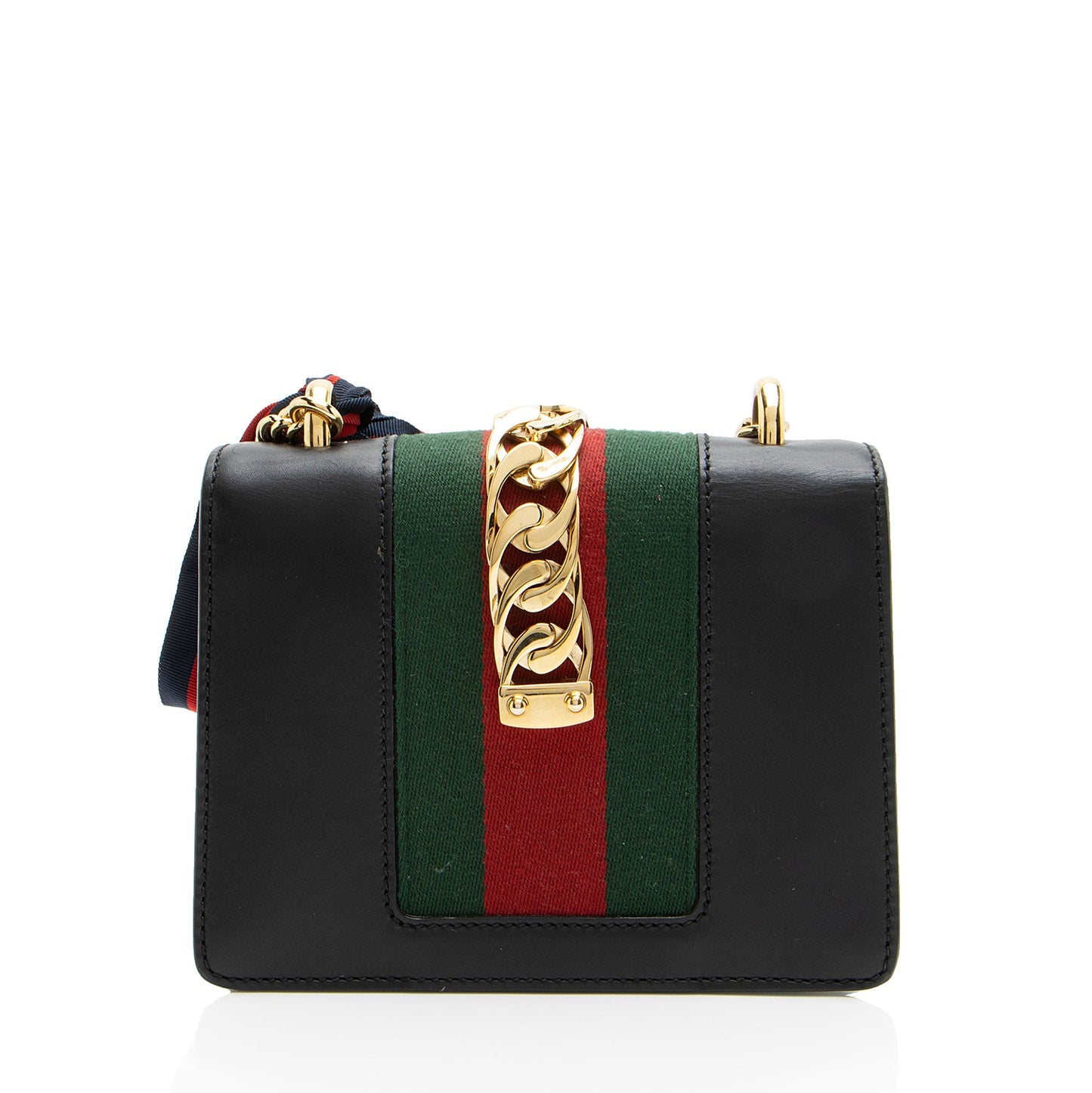 Gucci Leather Sylvie Mini Chain Bag (SHF-c7rwM9)
