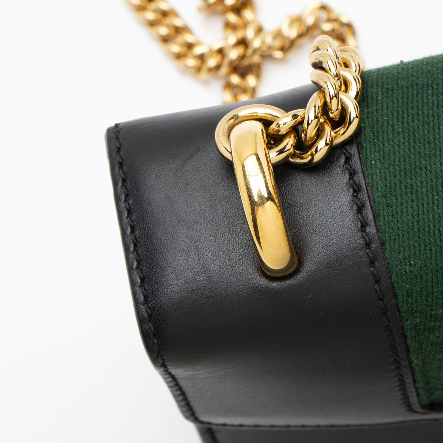Gucci Leather Sylvie Mini Chain Bag (SHF-c7rwM9)