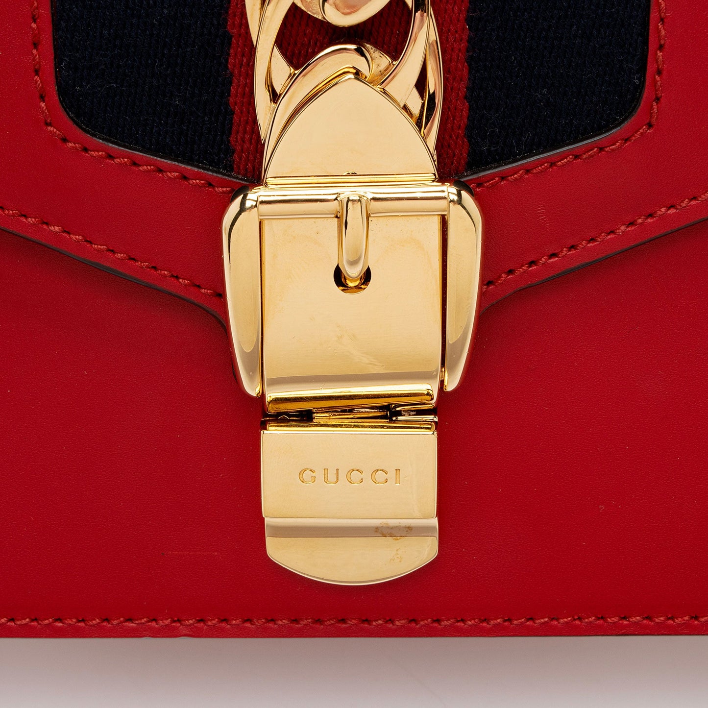 Gucci Leather Sylvie Mini Chain Bag