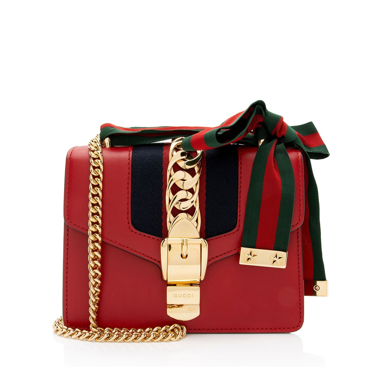 Gucci Leather Sylvie Mini Chain Bag