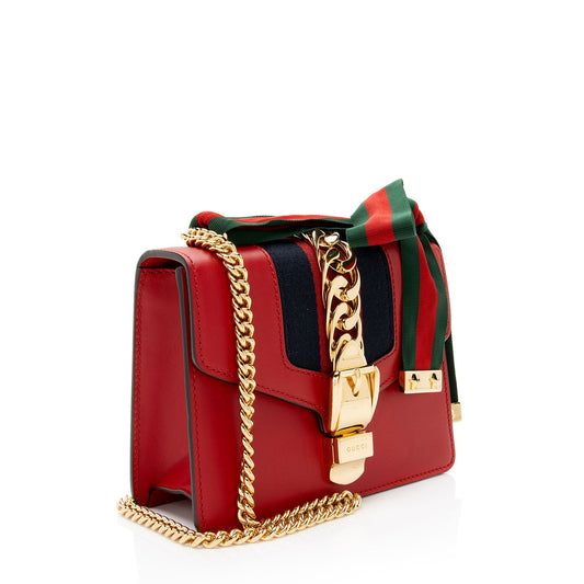 Gucci Leather Sylvie Mini Chain Bag
