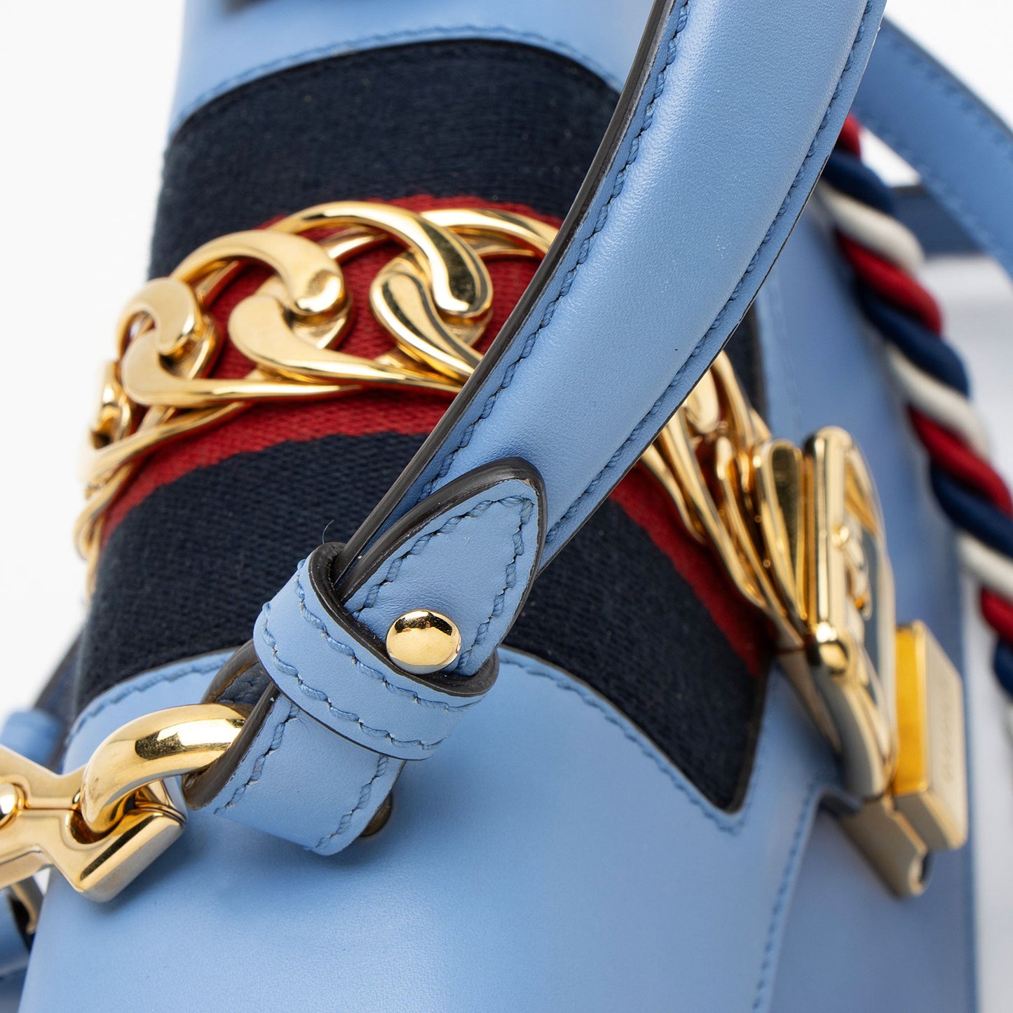 Gucci Leather Sylvie Mini Top Handle