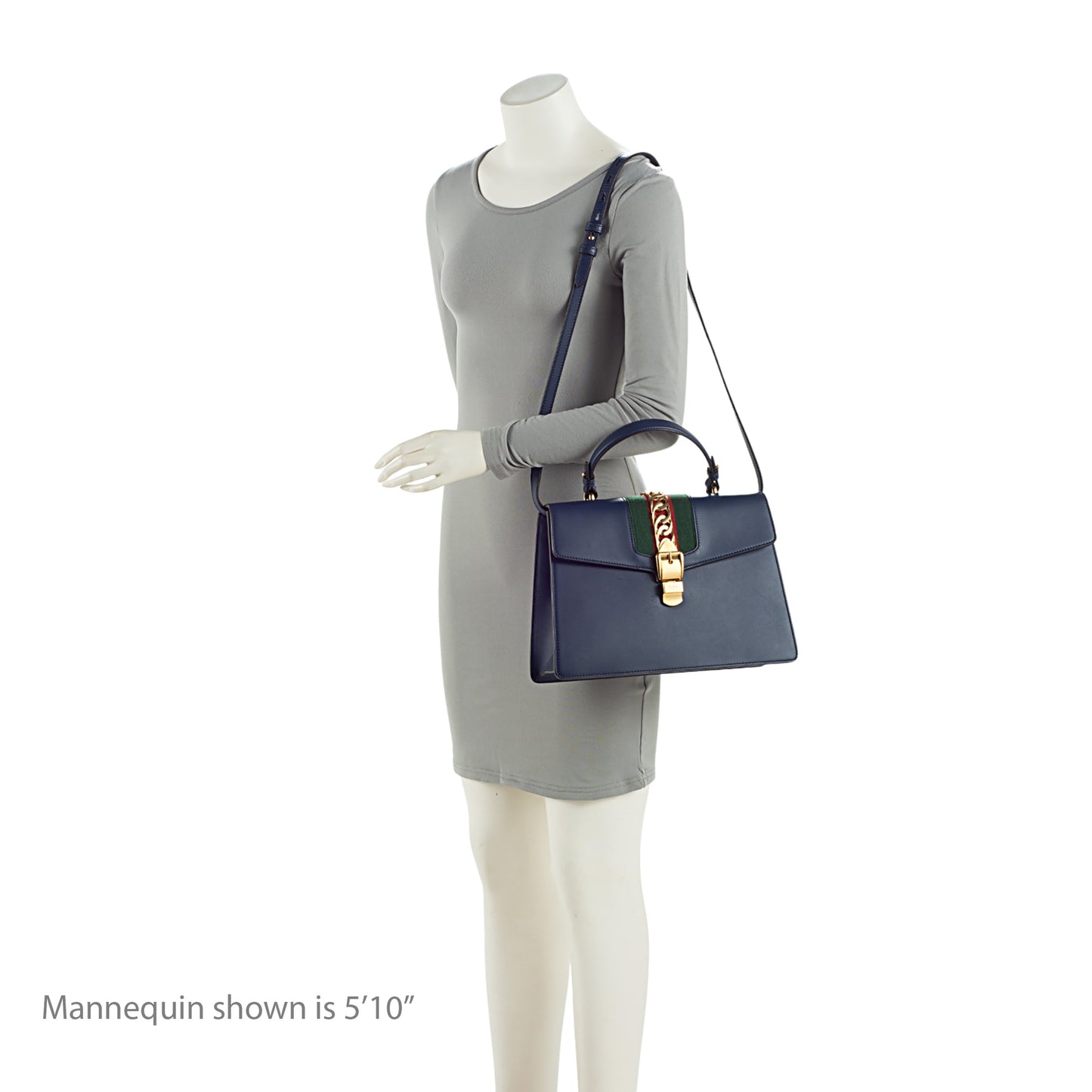 Gucci Leather Sylvie Medium Top Handle (SHF-s5Ji15)