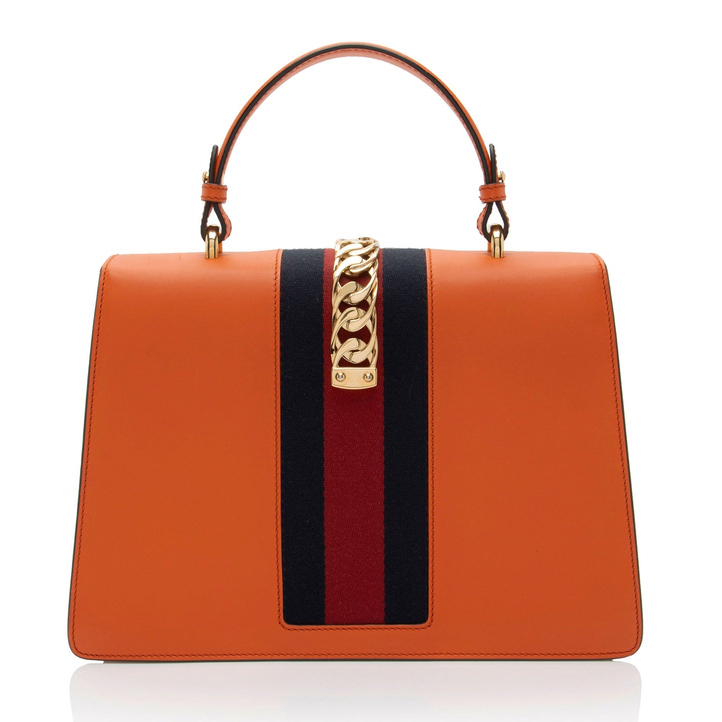 Gucci Leather Sylvie Medium Top Handle (SHF-PUOoAN)