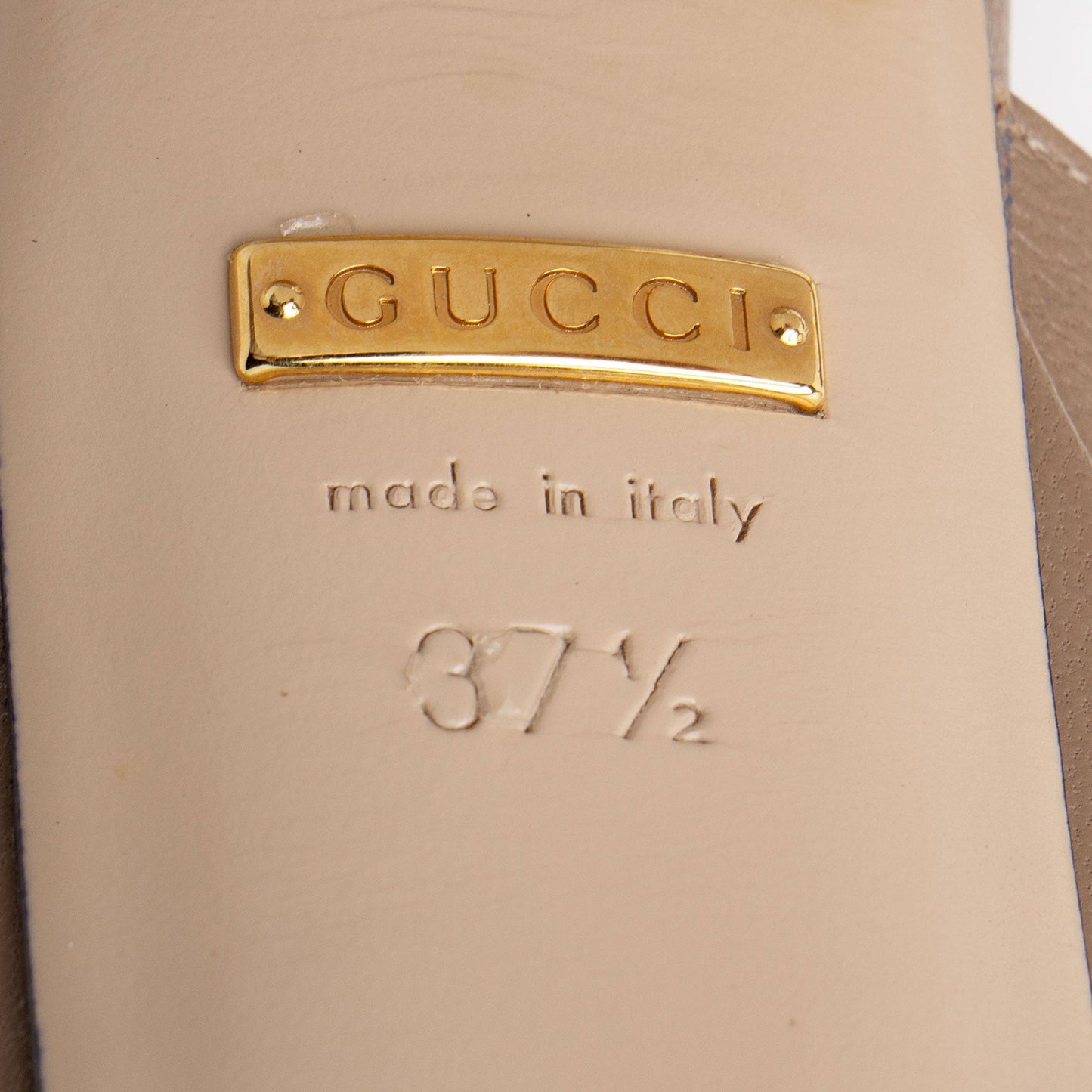 Gucci Leather Angel T-Strap Platform Pumps - Size 7.5 / 37.5