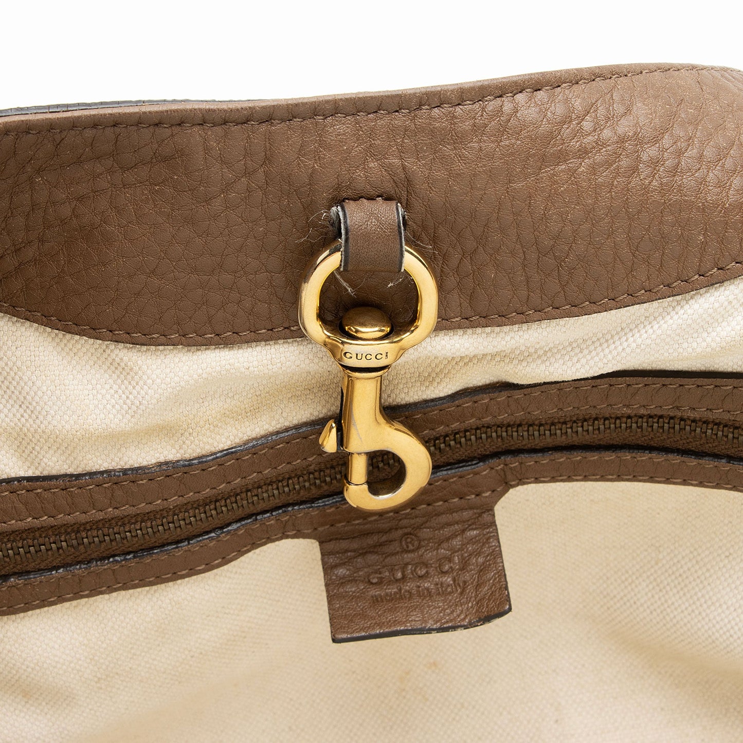 Gucci Leather Twill Medium Tote