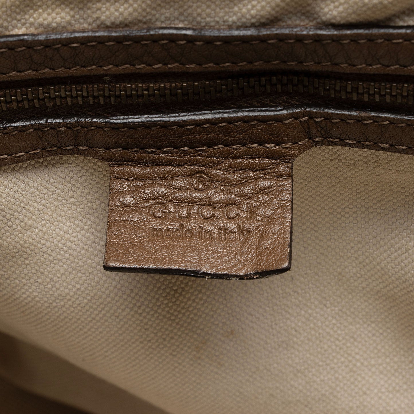 Gucci Leather Twill Medium Tote