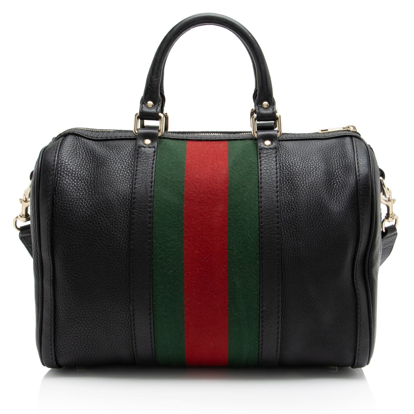 Gucci Leather Vintage Web Joy Medium Boston Bag