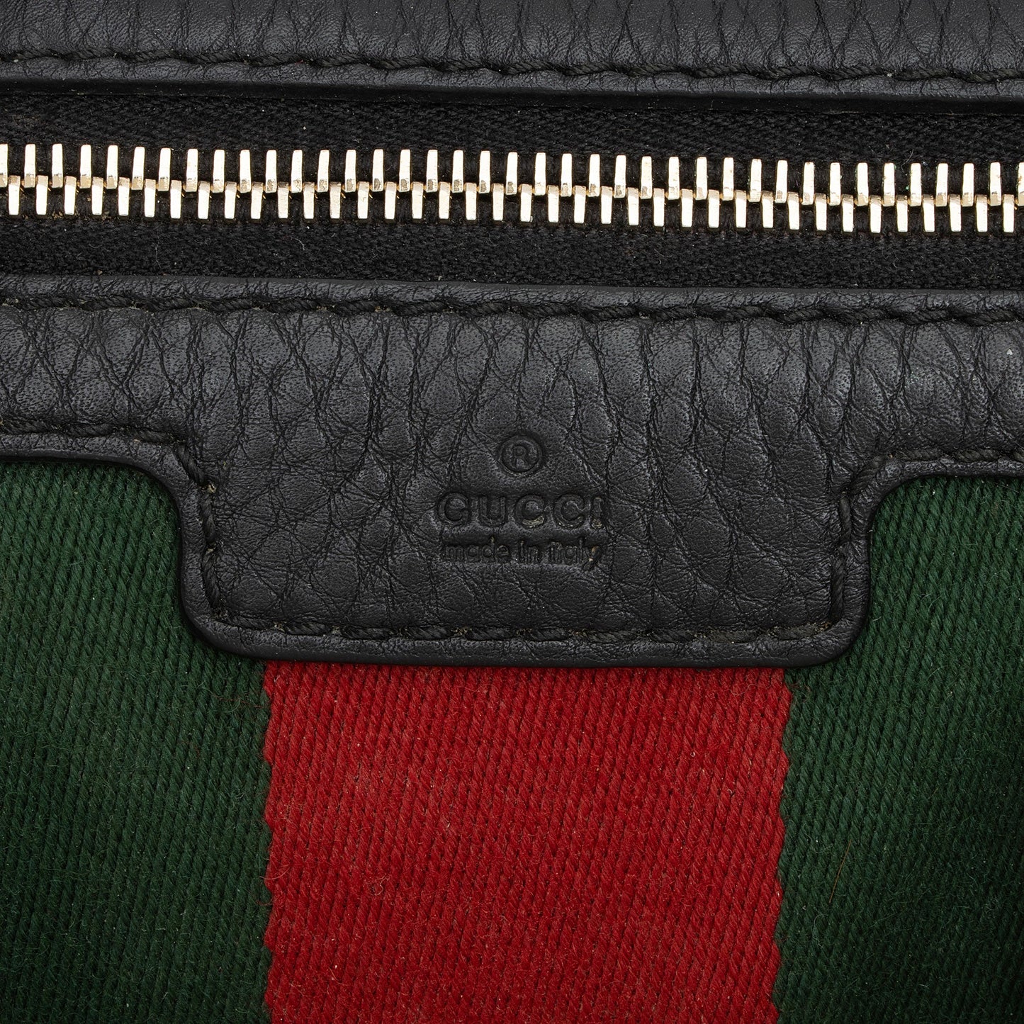 Gucci Leather Vintage Web Joy Medium Boston Bag