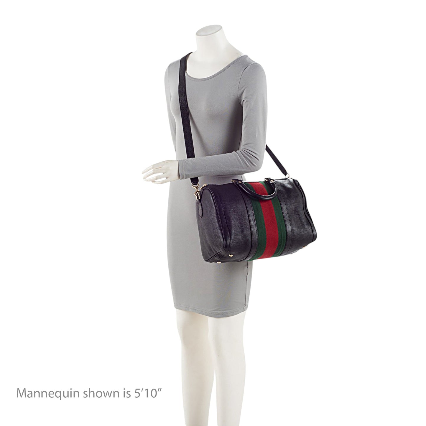 Gucci Leather Vintage Web Joy Medium Boston Bag