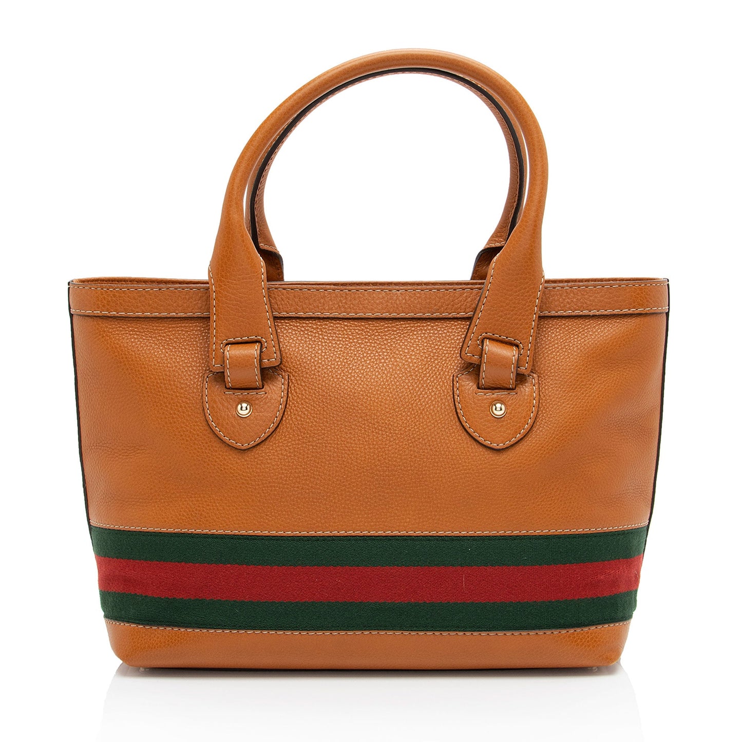 Gucci Leather Web Heritage Medium Tote (SHF-XXWAnW)