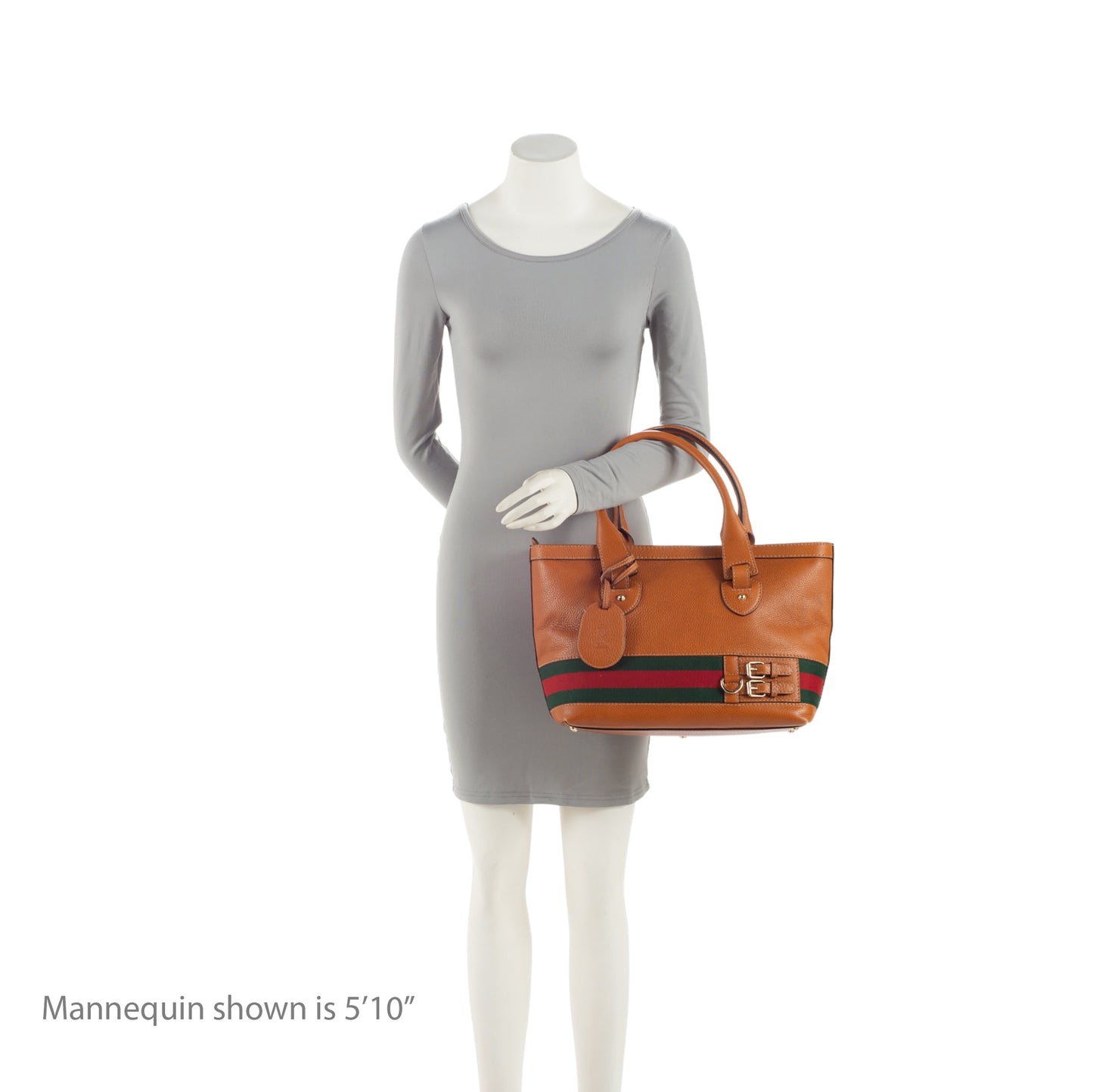 Gucci Leather Web Heritage Medium Tote (SHF-XXWAnW)