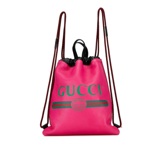 Gucci Logo Drawstring Backpack (SHG-7UcvNP)
