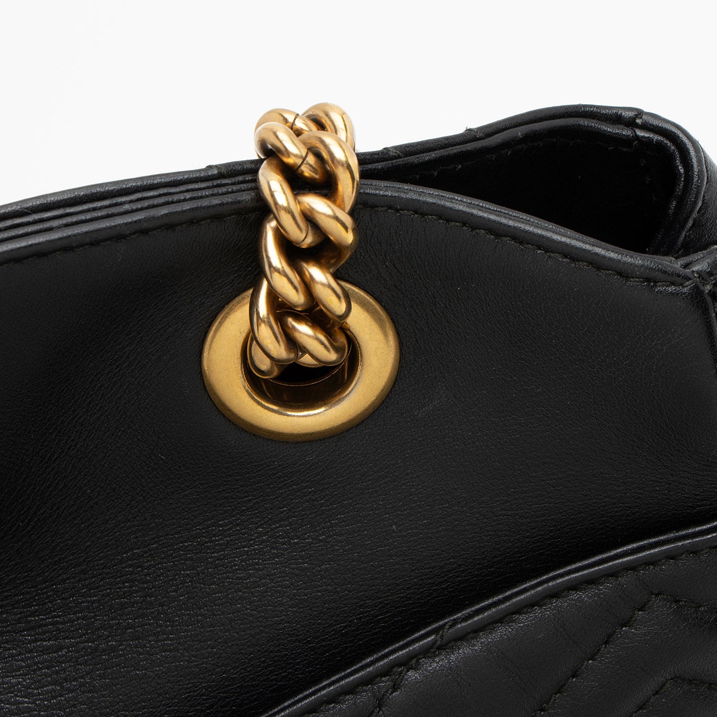 Gucci Matelasse Calfskin GG Marmont Medium Open Shoulder Bag (SHF-iImF5c)