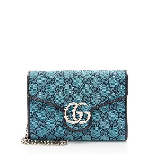 Gucci Matelasse GG Canvas GG Marmont Mini Chain Bag