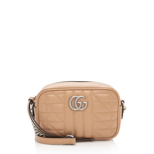 Gucci Mixed Matelasse Leather GG Marmont Aria Mini Chain Bag