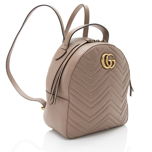 Gucci Matelasse Leather GG Marmont Backpack