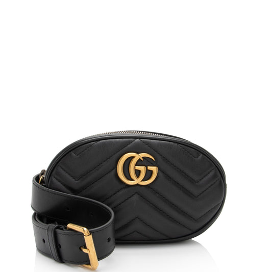 Gucci Matelasse Leather GG Marmont Belt Bag - Size 30 / 75 (SHF-LoosRT)