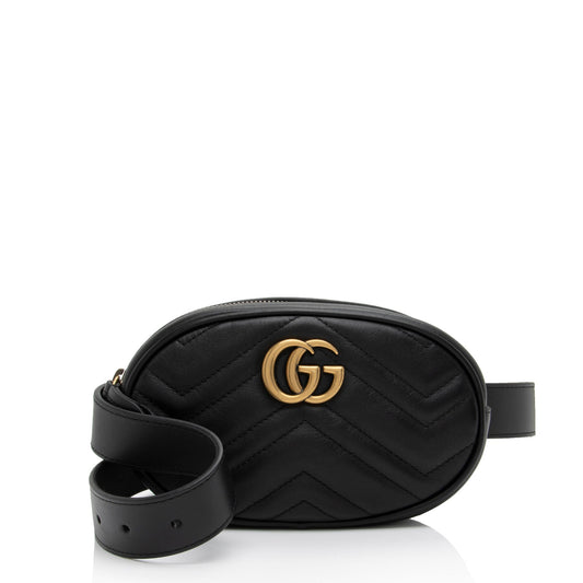 Gucci Matelasse Leather GG Marmont Belt Bag - Size 34 / 85 (SHF-to1IUr)