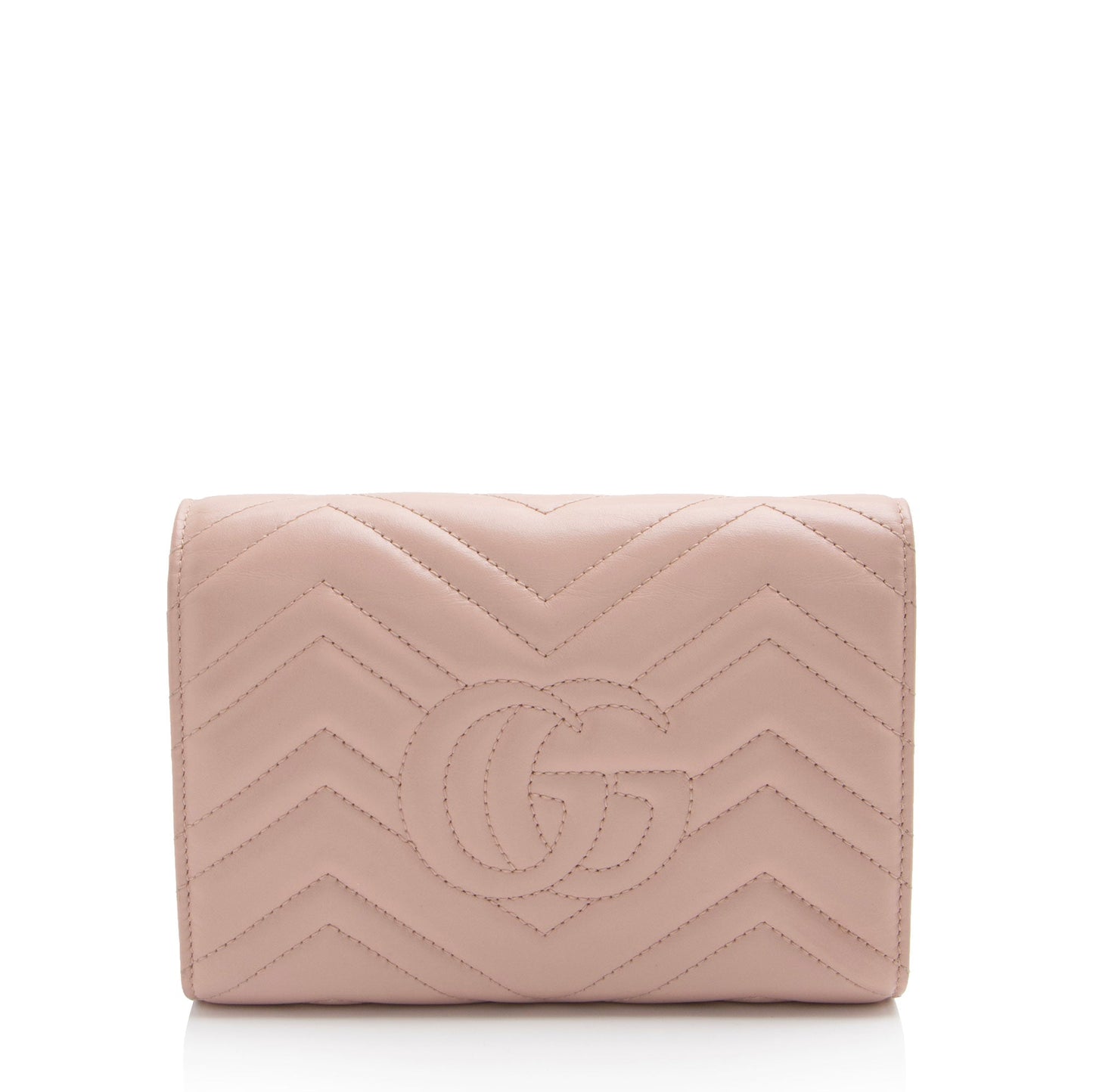Gucci Matelasse Leather GG Marmont Mini Wallet on Chain