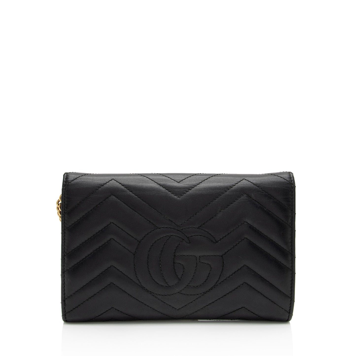 Gucci Matelasse Leather GG Marmont Flap Mini Wallet Bag (SHF-6xoeZx)