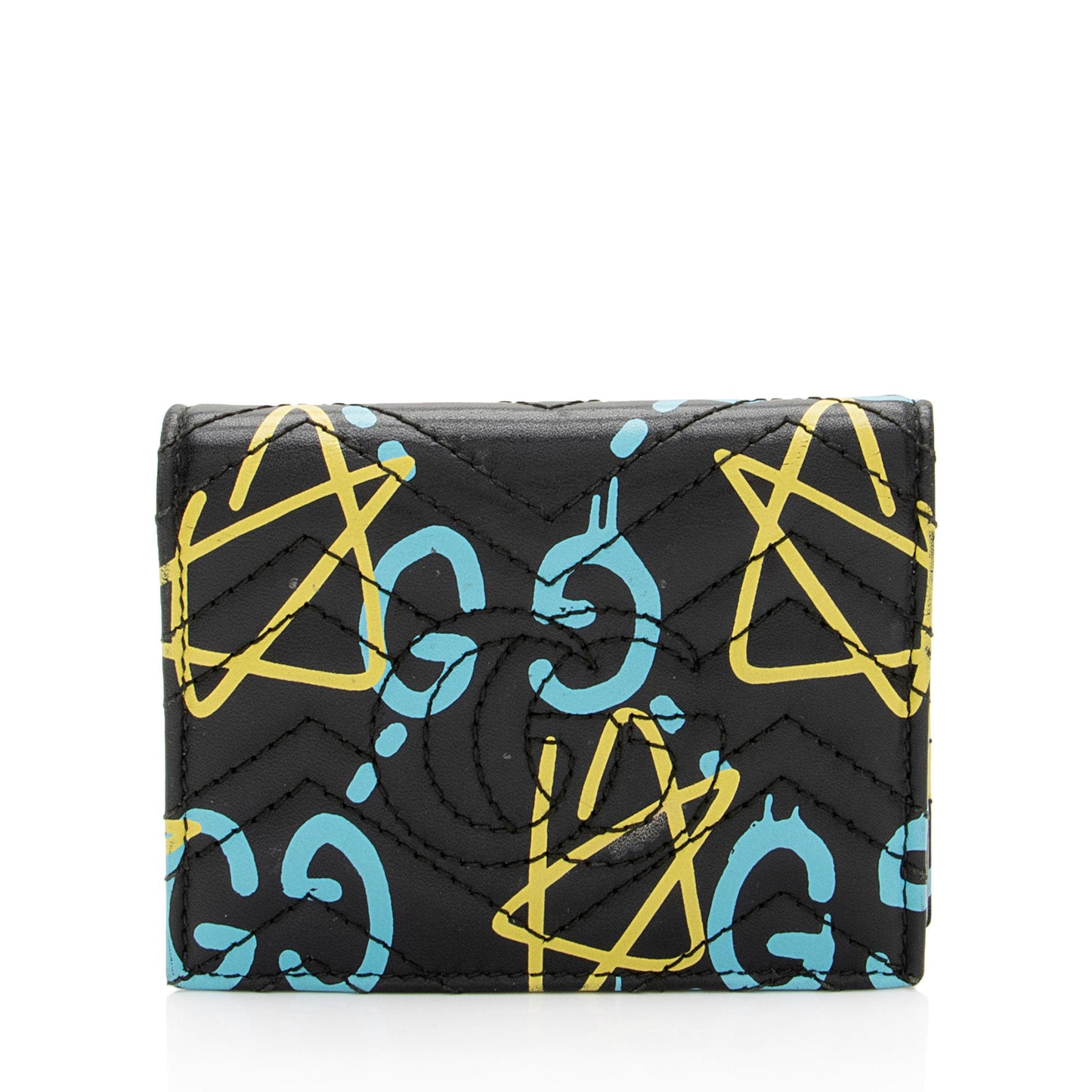 Gucci Matelasse Leather GG Marmont Ghost Card Holder