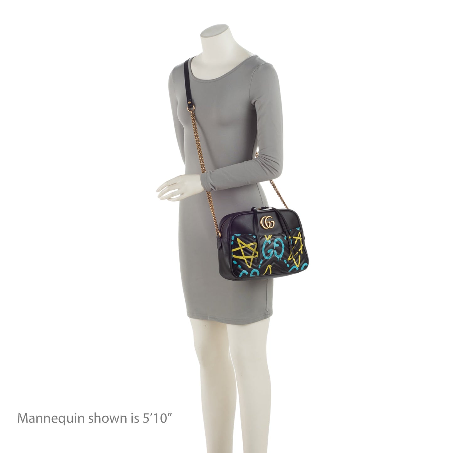 Gucci Matelasse Leather GG Marmont Ghost Medium Shoulder Bag