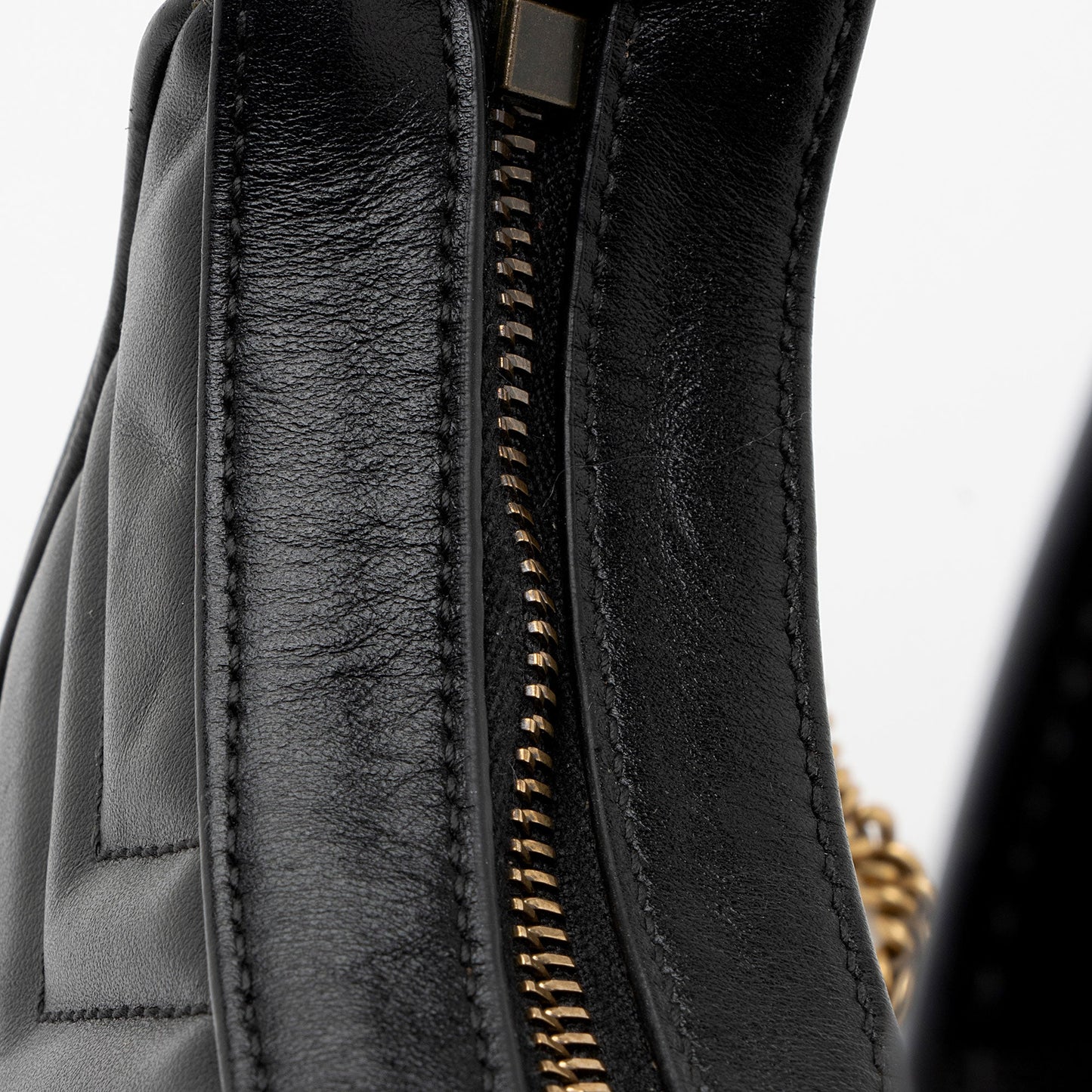 Gucci Matelasse Leather GG Marmont Half Moon Mini Shoulder Bag (SHF-KwqPFJ)