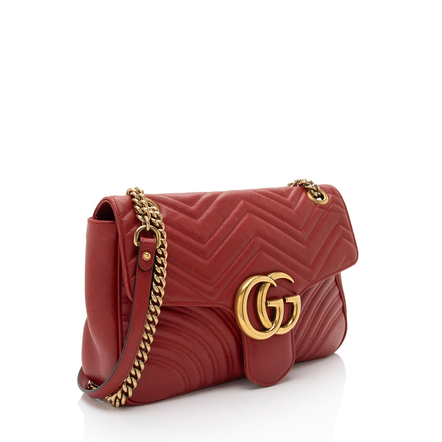 Gucci Matelasse Leather GG Marmont Medium Flap Bag (SHF-nwt9t4)