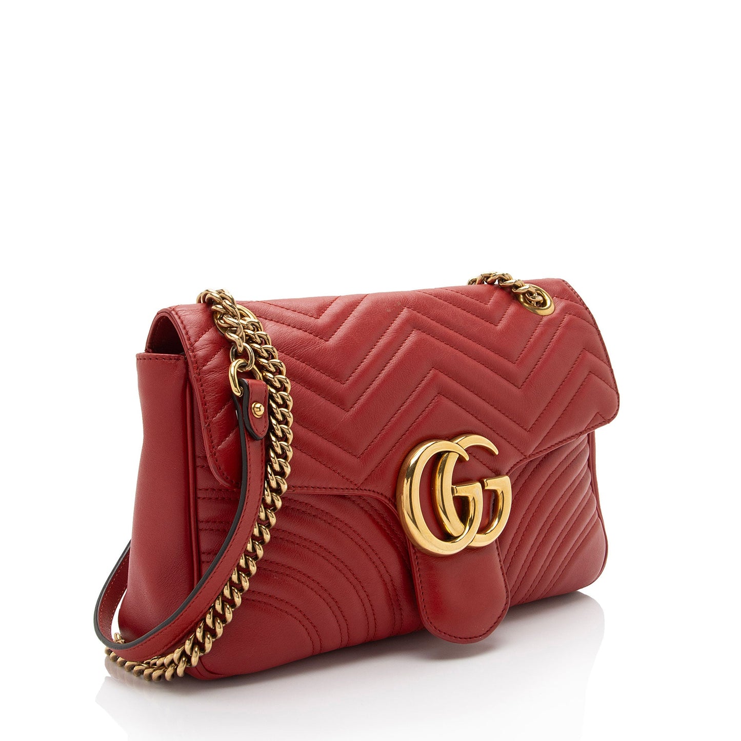 Gucci Matelasse Leather GG Marmont Medium Flap Bag