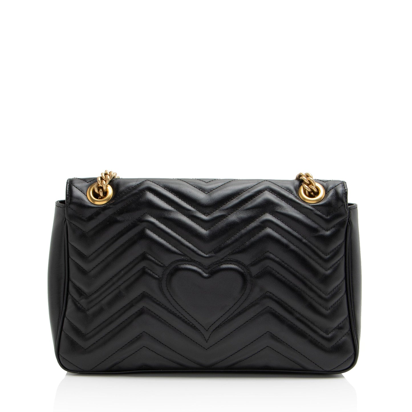 Gucci Matelasse Leather GG Marmont Medium Flap Bag (SHF-d4o6xL)