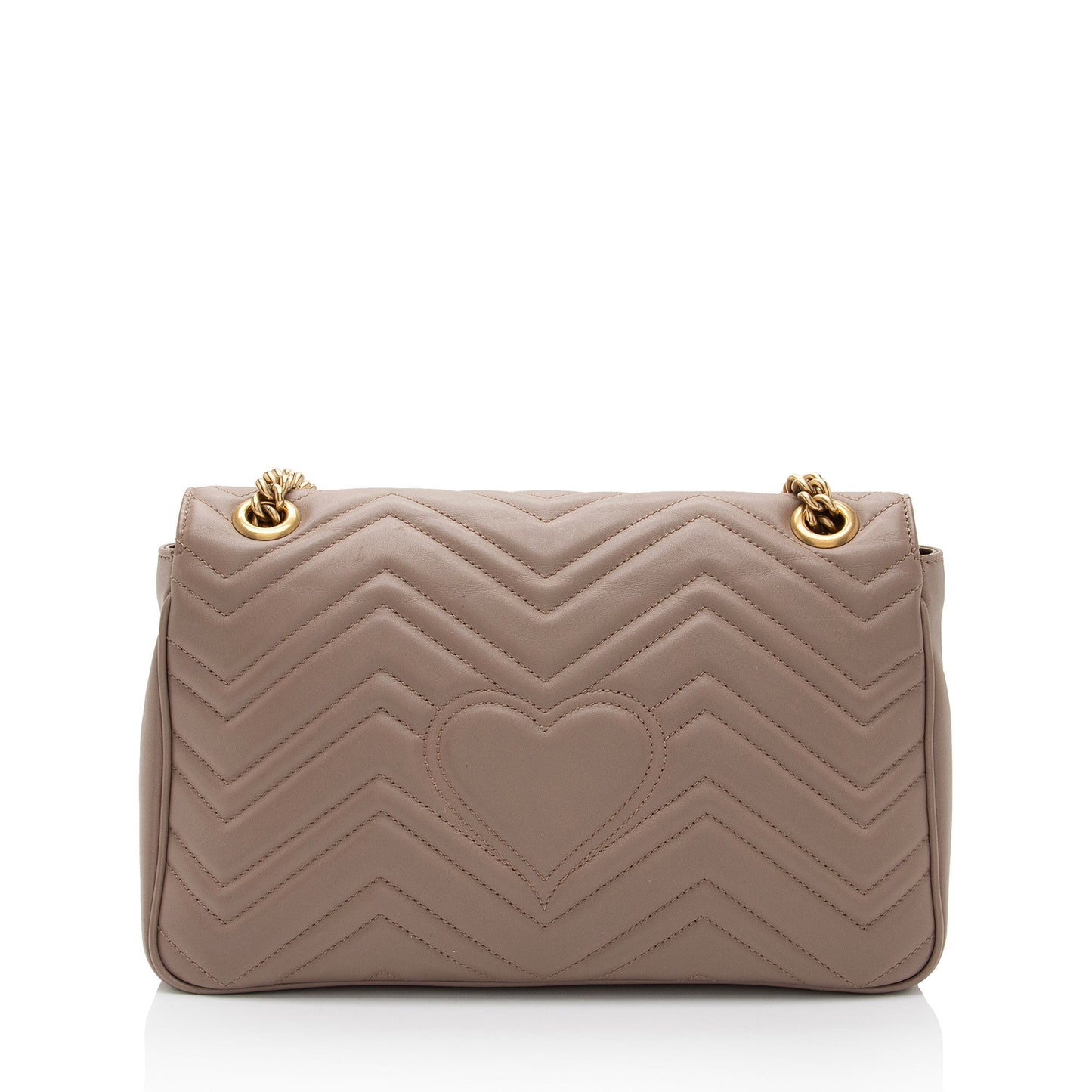 Gucci Matelasse Leather GG Marmont Medium Flap Shoulder Bag (SHF-EZthFS)